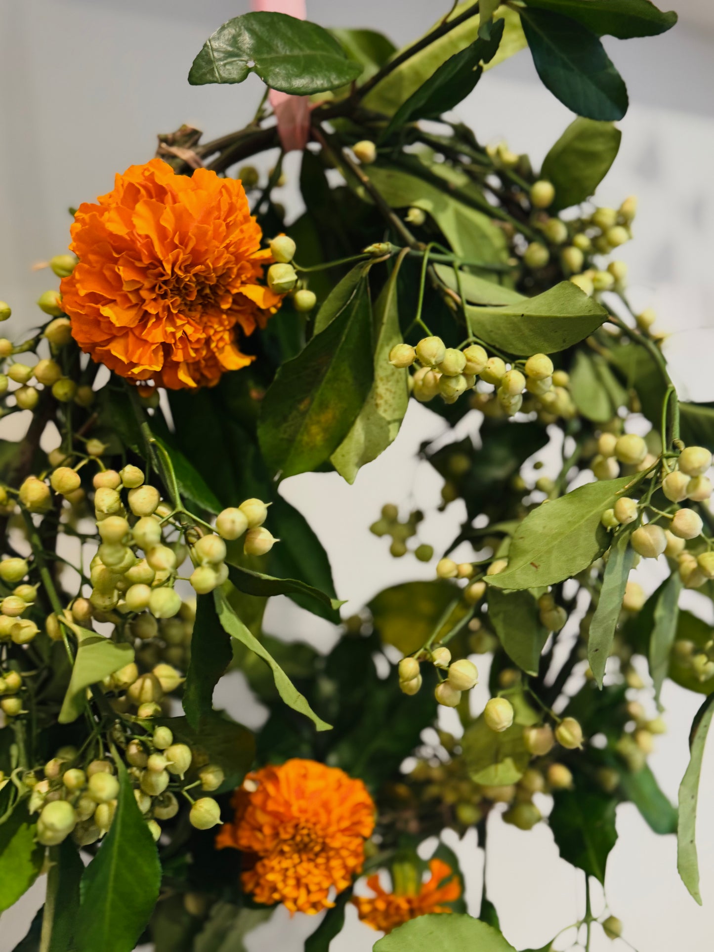 Bloemen krans biologische bloemen workshop
