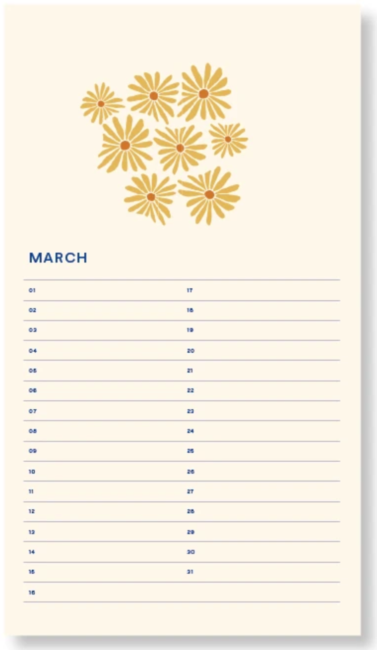 Verjaardagskalender Sun Pink