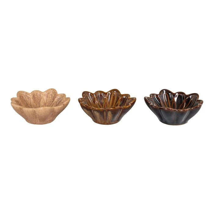 Candle holder flower set 3