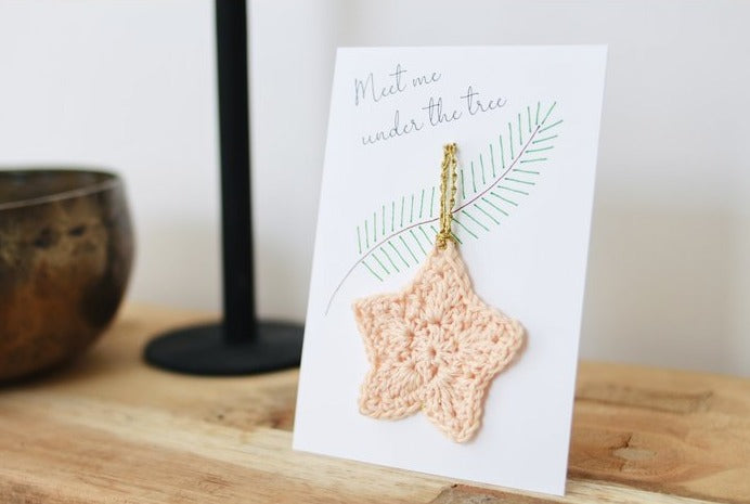 Crocheted Star Card