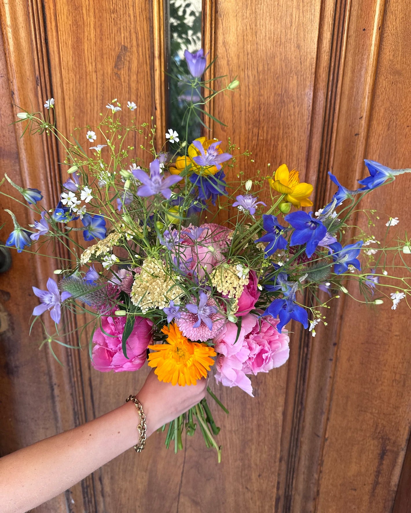 biologische bloemen in een bruidsboeket gemaakt voor een bruid in Utrecht