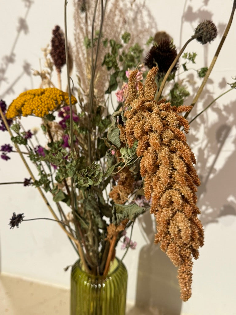 no waste door het drogen van overgebleven bloemen op een duurzame manier